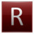 Letter R red